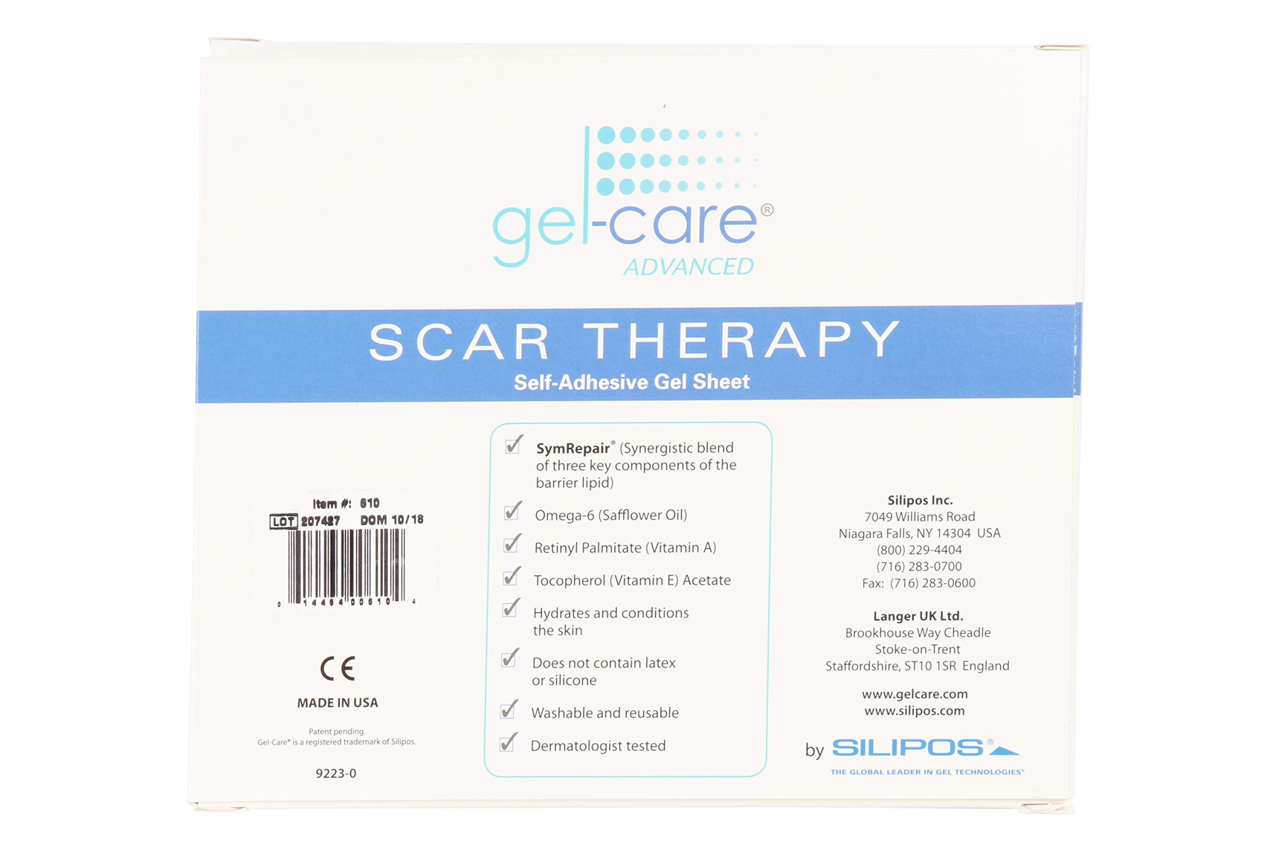 Silipos Gel-Care Advanced 610 trim-to-size sheet for a tailored fit