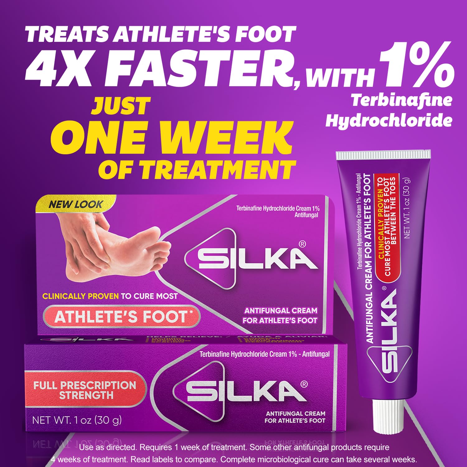 Silka Antifungal Cream tube ready for quick relief on affected areas.