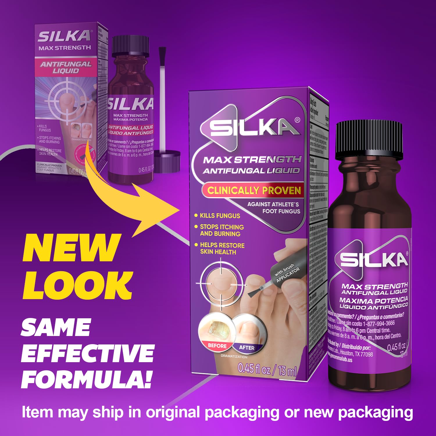 Healthy-looking nails concept with Silka antifungal formula supporting nail restoration.