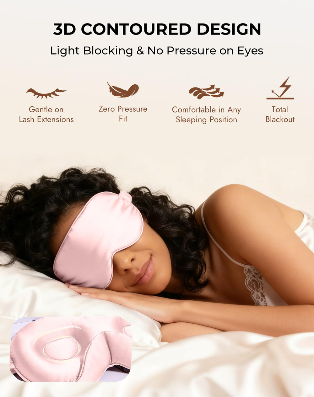 SilkSilky blackout mask blocks light from every angle for naps.