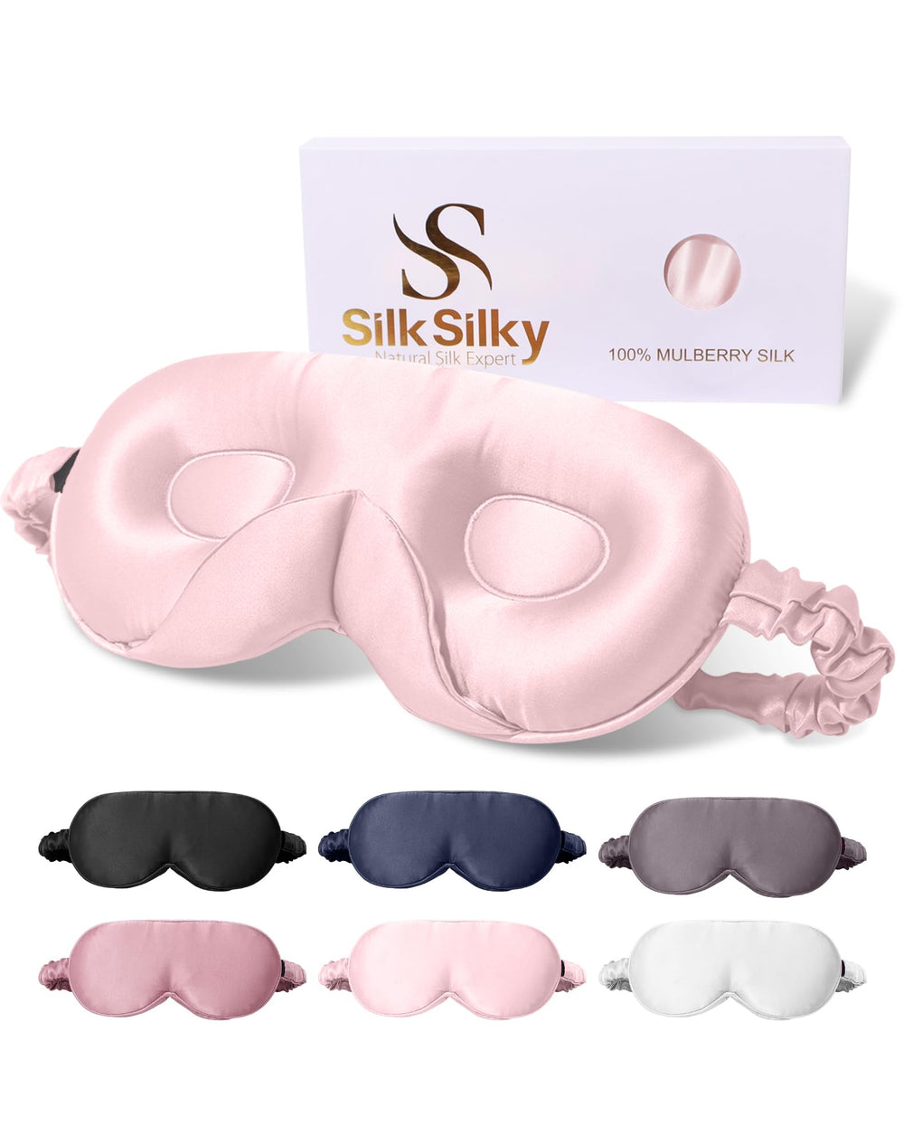 SilkSilky sleep mask with nose wings blocks light for deep rest.