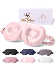 SilkSilky sleep mask with nose wings blocks light for deep rest.