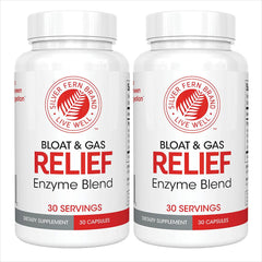 Silver Fern Bloat Relief bottle front with capsules for occasional bloating support.