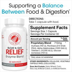 Silver Fern Bloat Relief bottle side view highlighting compact packaging for travel.