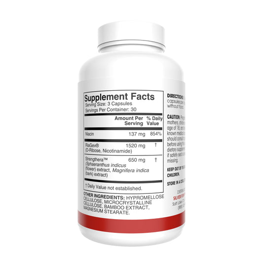 Silver Fern Build 1Pack bottle back shows ingredients and dosage details