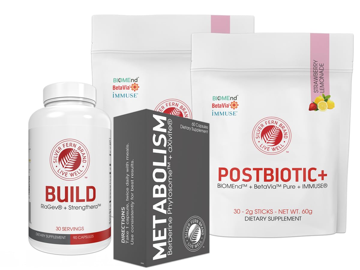 Silver Fern Build bottle with capsules for easy daily muscle support
