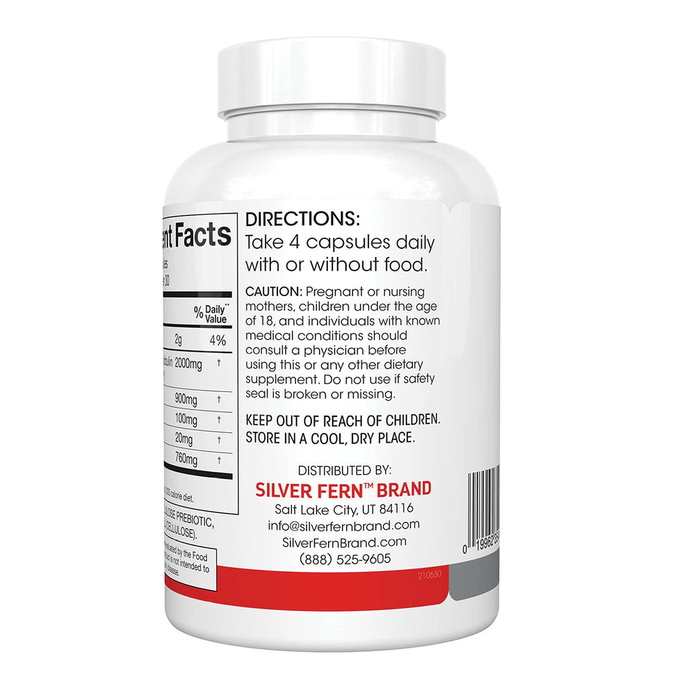 Silver Fern Cleanse bottle side view communicates 60-day supply.