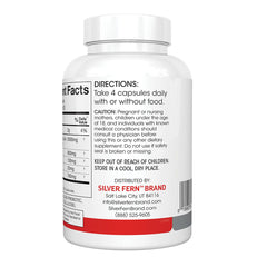 Silver Fern Cleanse bottle side view communicates 60-day supply.