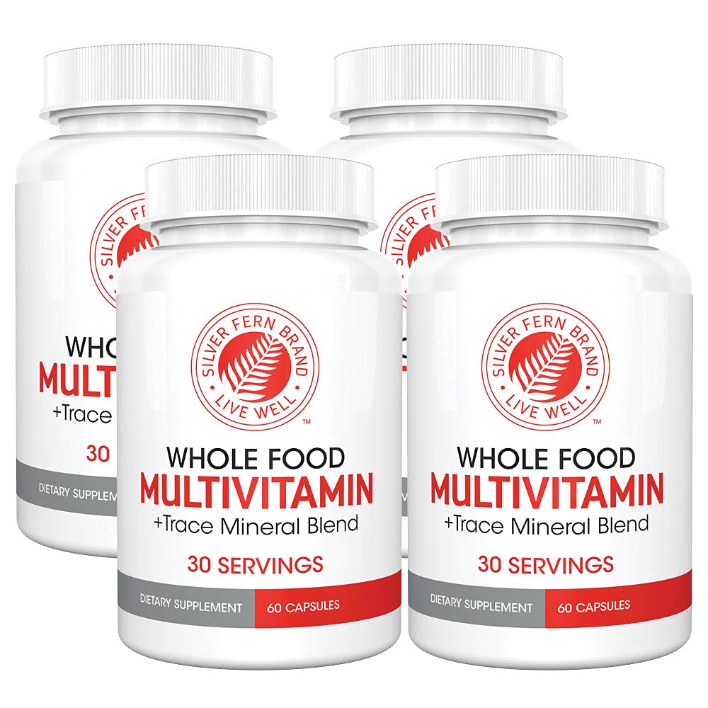 Silver Fern daily multi vitamin bottle front view—natural vegan formula for daily wellness.