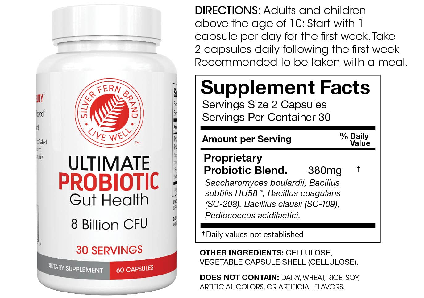 Silver Fern Gut Rehab Kit Cleanse Daily bottle ready to support gut comfort.