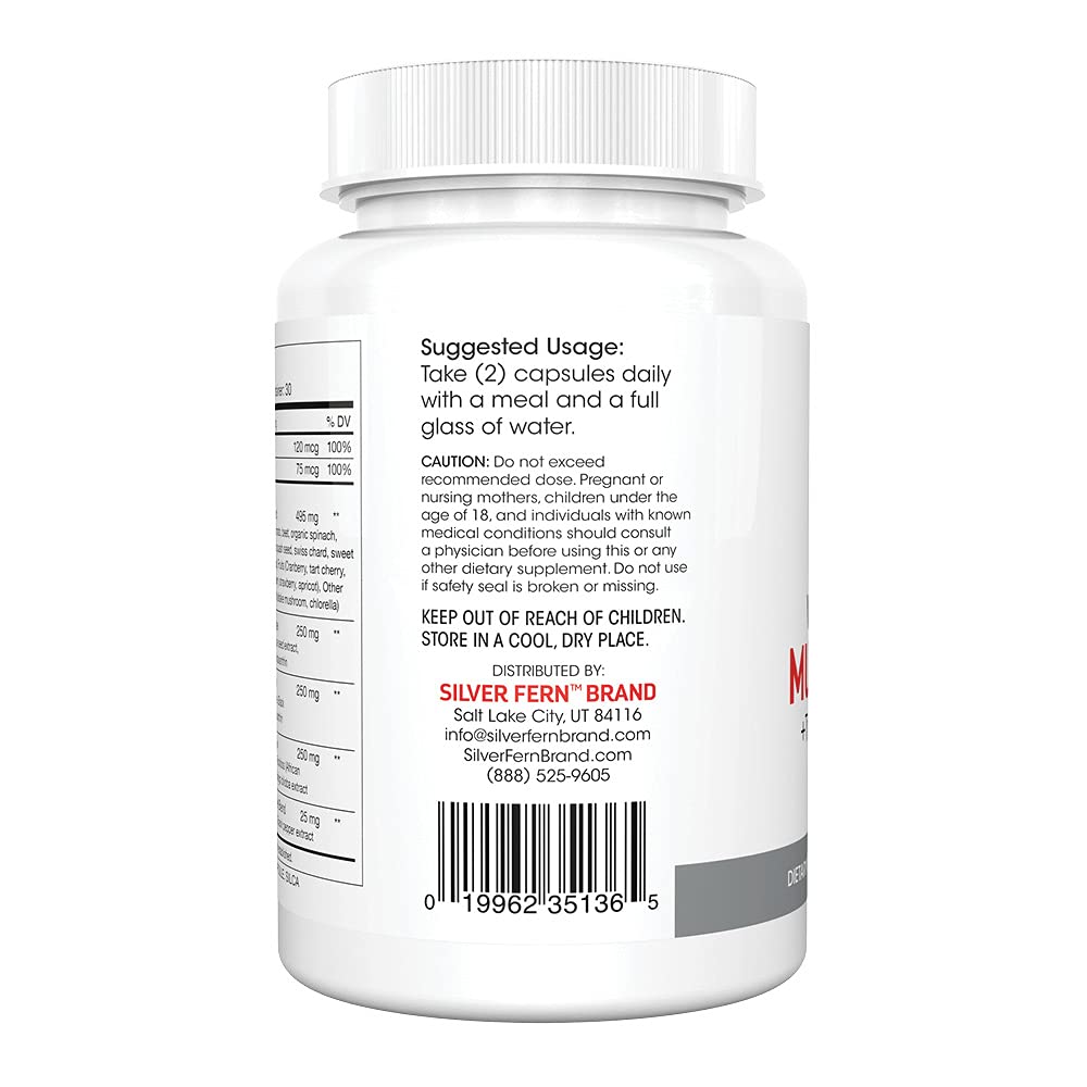 Silver Fern trace minerals graphic illustrating 78 minerals for balance.