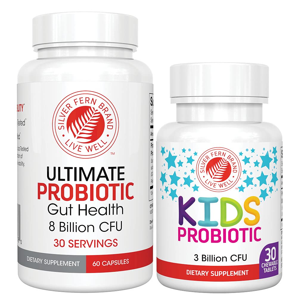 Silver Fern Ultimate Adult Probiotic bottle daily gut balance.