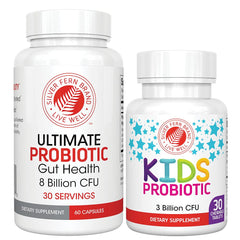 Silver Fern Ultimate Adult Probiotic bottle daily gut balance.