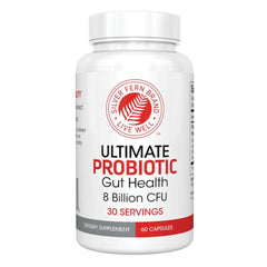Silver Fern Ultimate Probiotic bottle showing 60 capsules for daily gut support