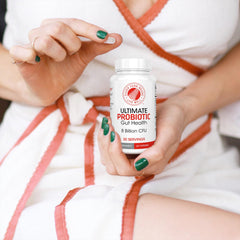Close-up of Silver Fern Ultimate Probiotic capsules for easy ingestion