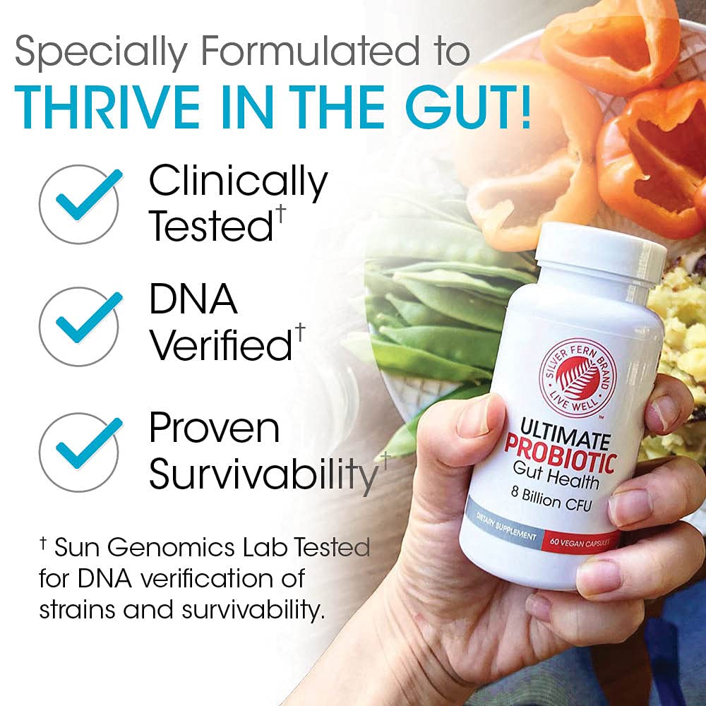 Silver Fern Ultimate Probiotic vegan shelf stable formula suitable for travel