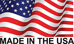 USA-made badge signals domestic production and quality.