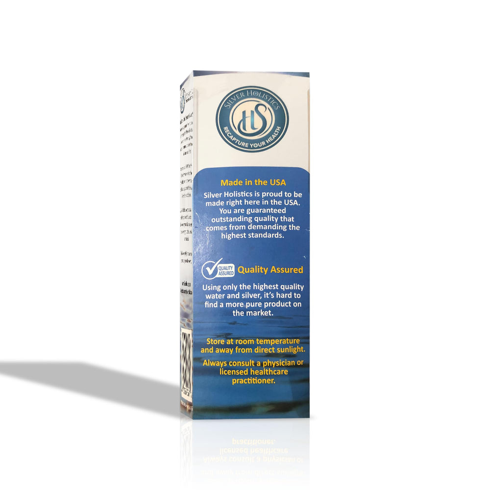 USA-made SILVER HOLISTICS label emphasizes quality and origin.