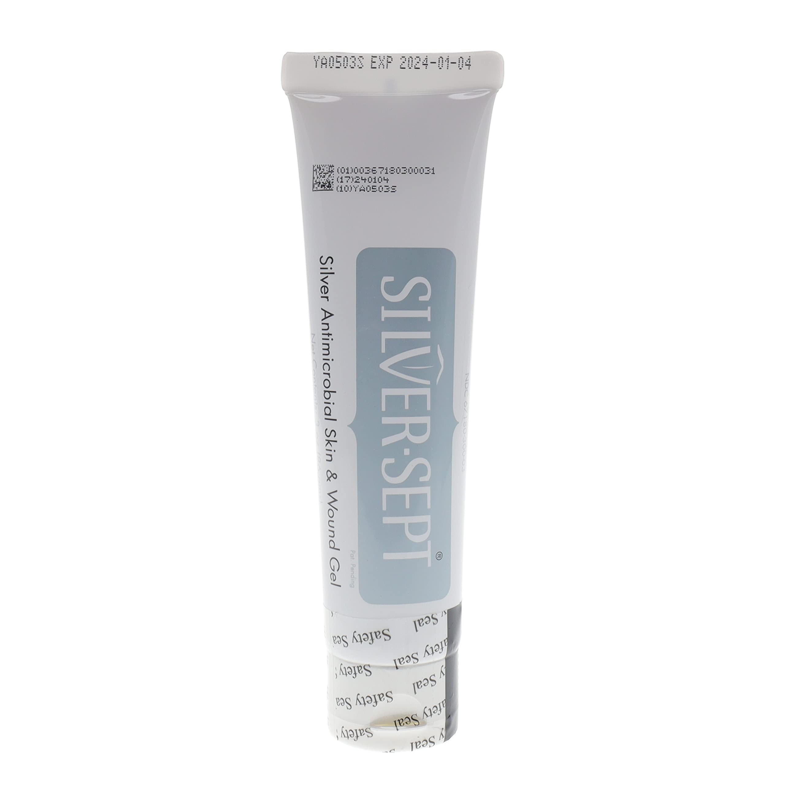 Silver-Sept wound care gel in a clean dressing area for prep