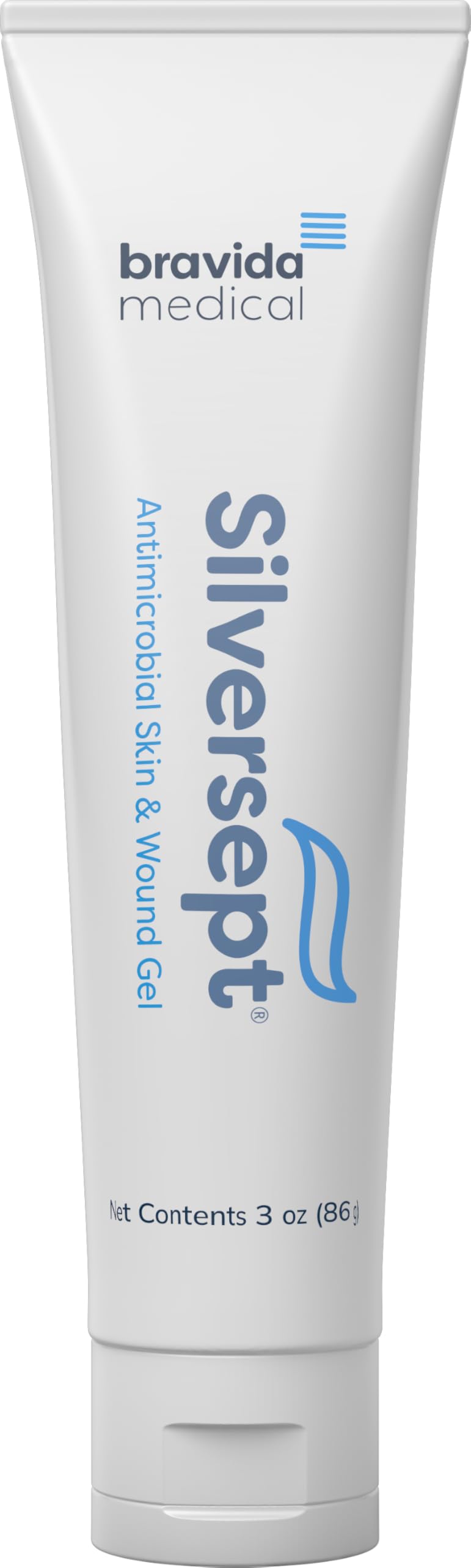 Silver-Sept gel tube close-up showing smooth texture for easy application