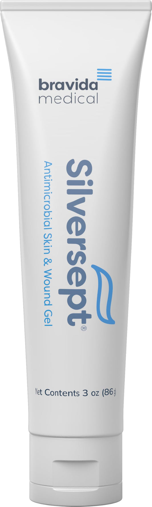Silver-Sept gel tube close-up showing smooth texture for easy application