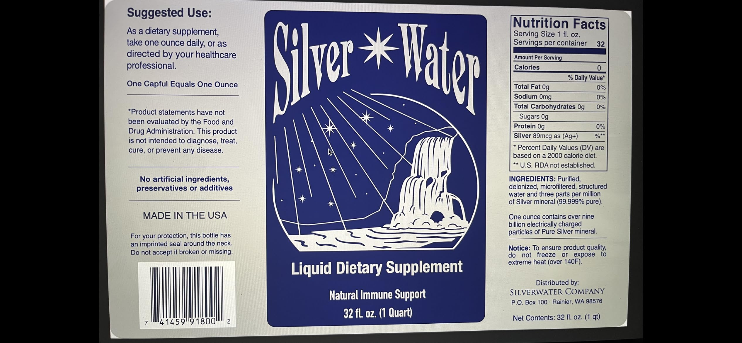 Pouring Wayne Rowland Silver Water into a glass for daily hydration