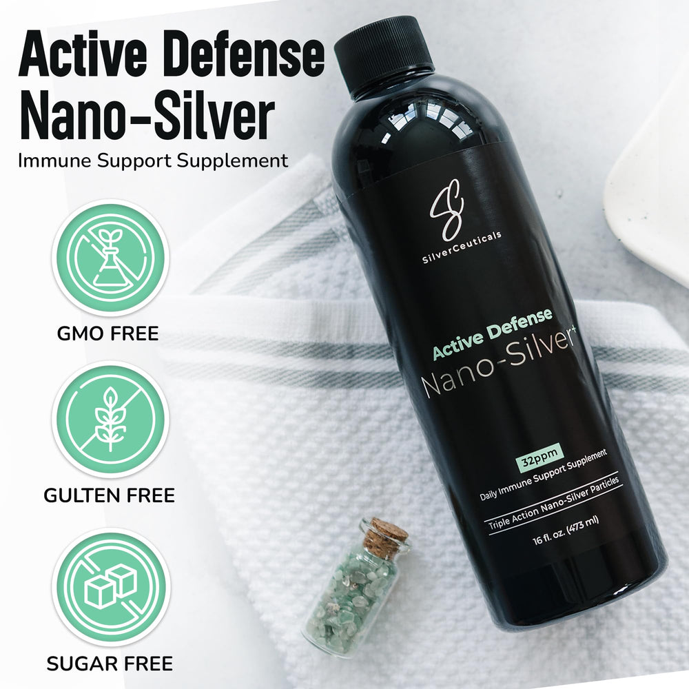 SilverCeuticals third-party testing label on packaging.