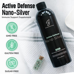 SilverCeuticals third-party testing label on packaging.