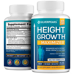 SILVERPEAKS Growth Capsules bottle for easy daily bone support.