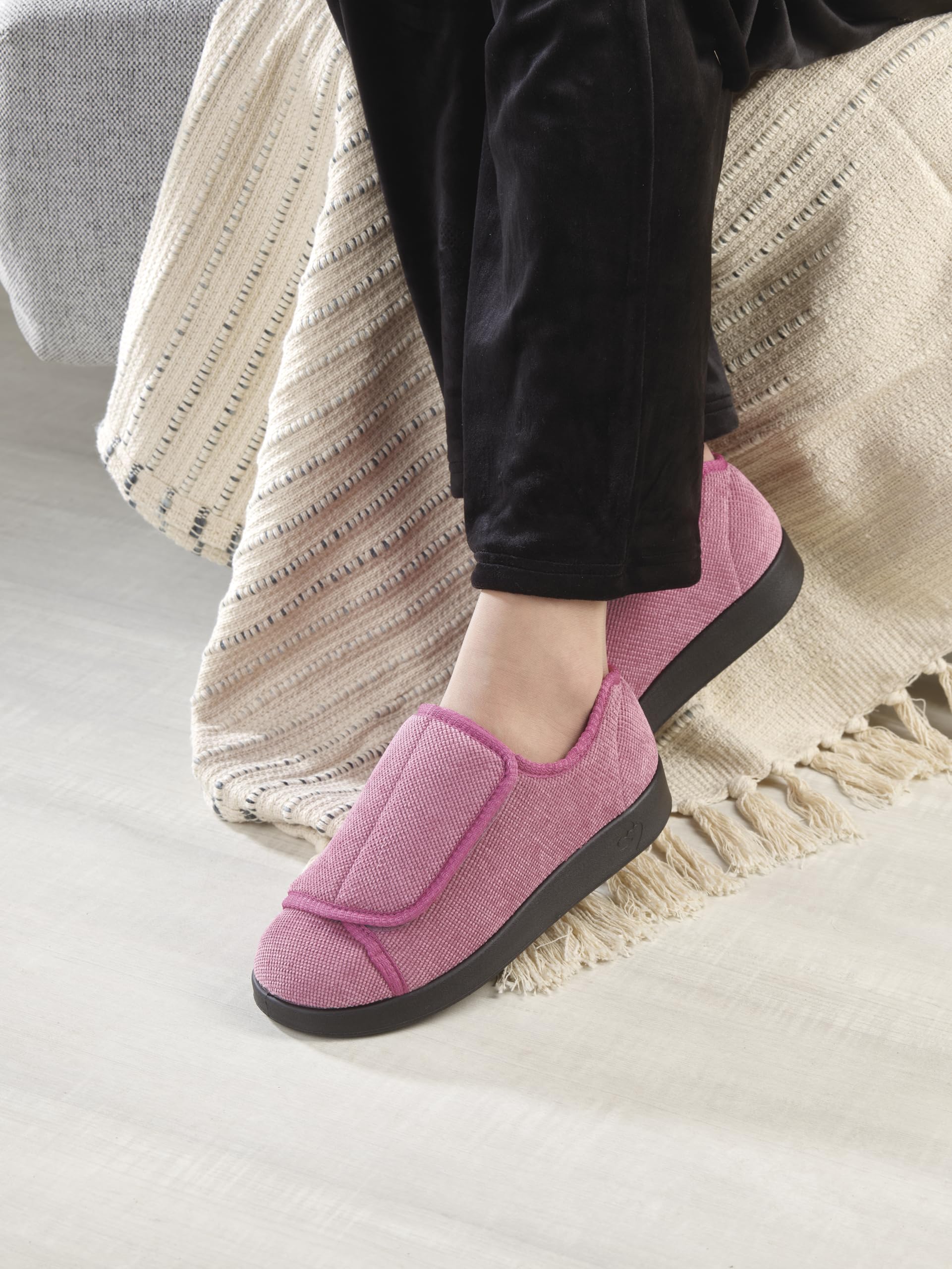 Silvert's Adaptive Women's slippers with removable insole for added depth