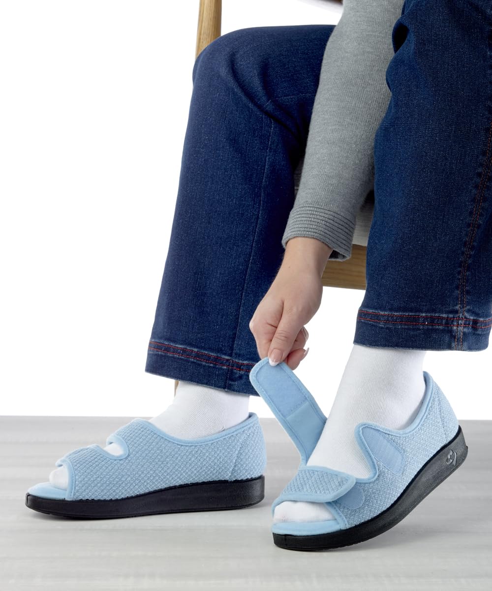 Silverts easy closure sandal strap enabling quick on and off for limited hand strength
