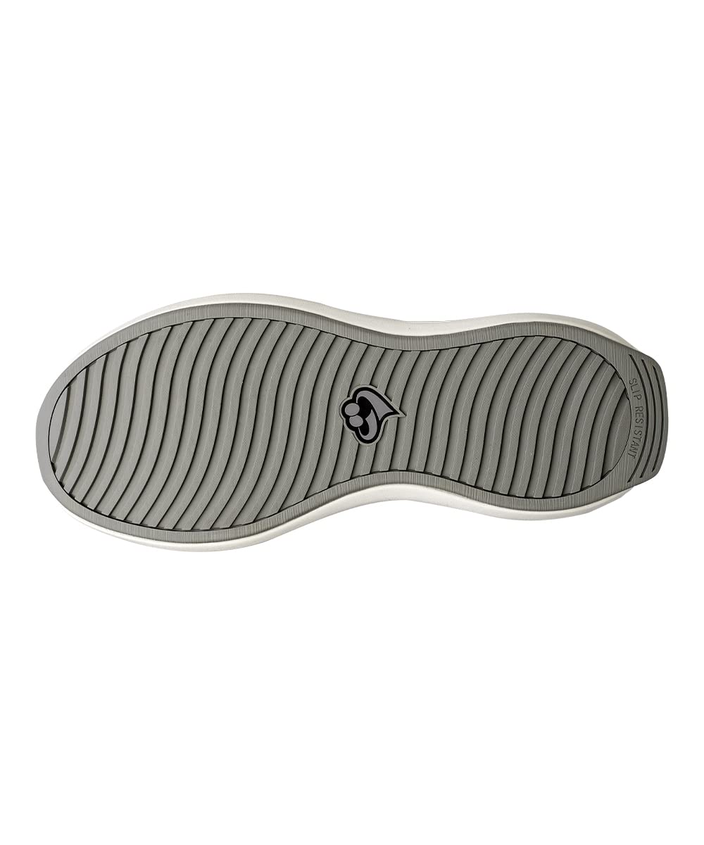 Silvert's Easy Wear extra wide walking shoe graphite with anti-slip sole for stable steps.
