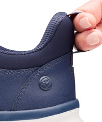 Silvert's Easy Wear Extra Wide Shoes navy orthotic-friendly design with removable spacers