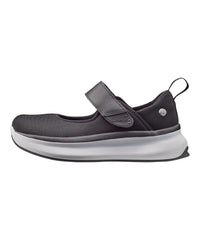 Silvert's extra-wide Mary Jane walking shoes, front view for easy on/off and stable strides.