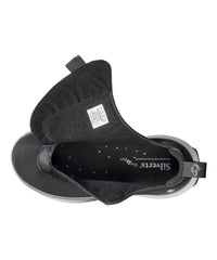 Lightweight cushioned walking sole of Silvert's adaptive shoes for smooth walking.