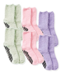 Silvert's non skid hospital socks 6-pack with anti-slip grip for safer indoor movement