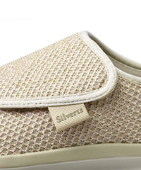 Silvert's oyster-colored walking shoes ideal for everyday wear and rehab settings.