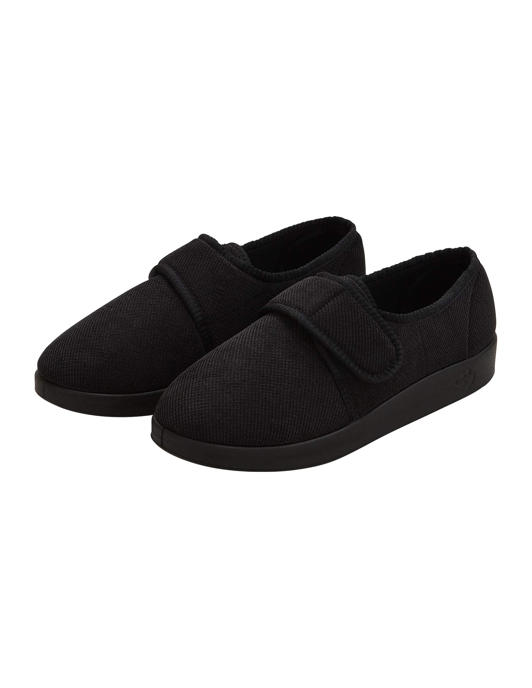 Silvert's wide easy-closure slippers front view for easy on-off