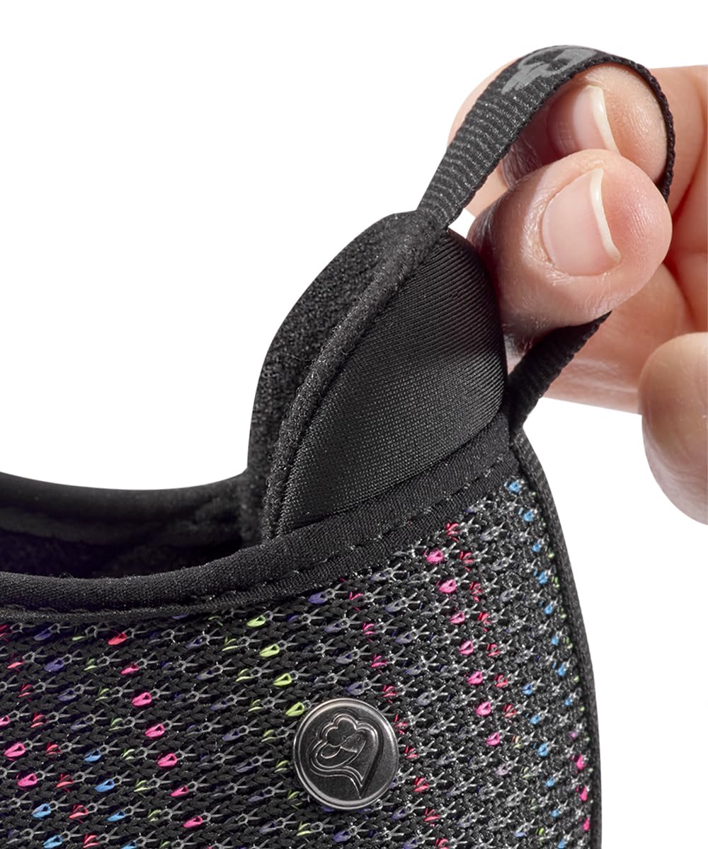 Silverts easy-on-off hook and loop closure for limited dexterity users.