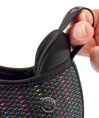 Silverts easy-on-off hook and loop closure for limited dexterity users.