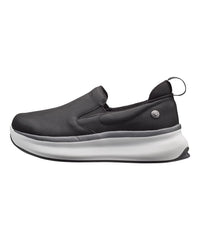 Silvert's women's wide width slip-on shoes in black for all-day comfort