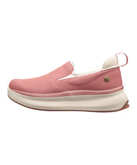 Silvert's pink slip-on shoes, front view, easy-access design for seniors