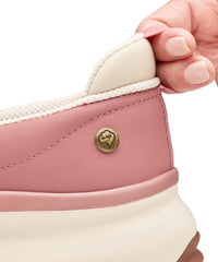 Silvert's pink slip-on shoes, interior, breathable mesh lining