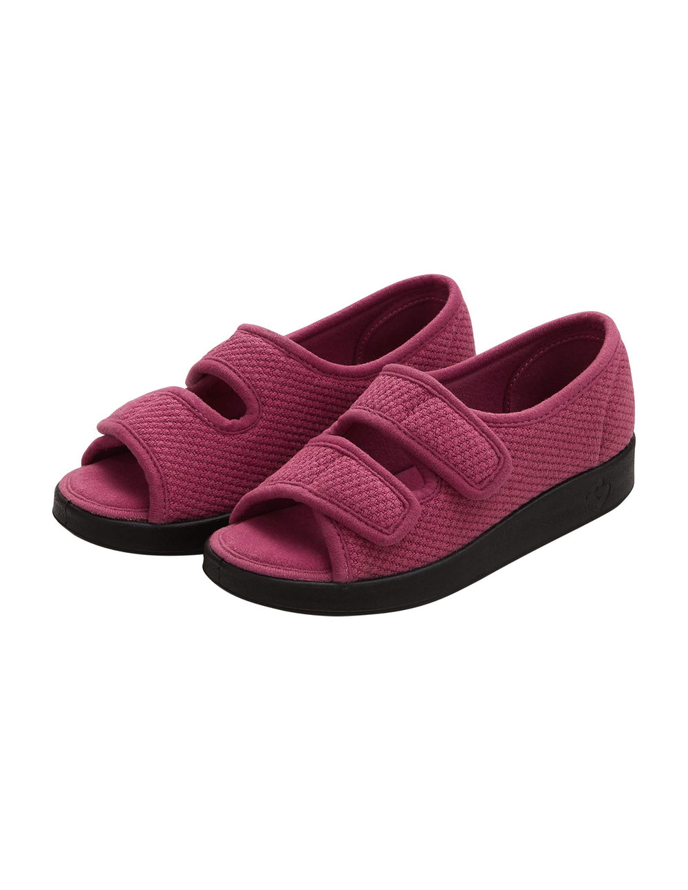 Silvert's women's adjustable sandals with rose petal detail for swollen feet.