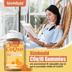 Foil seal visible on Simhould CoQ10 Gummies for product freshness