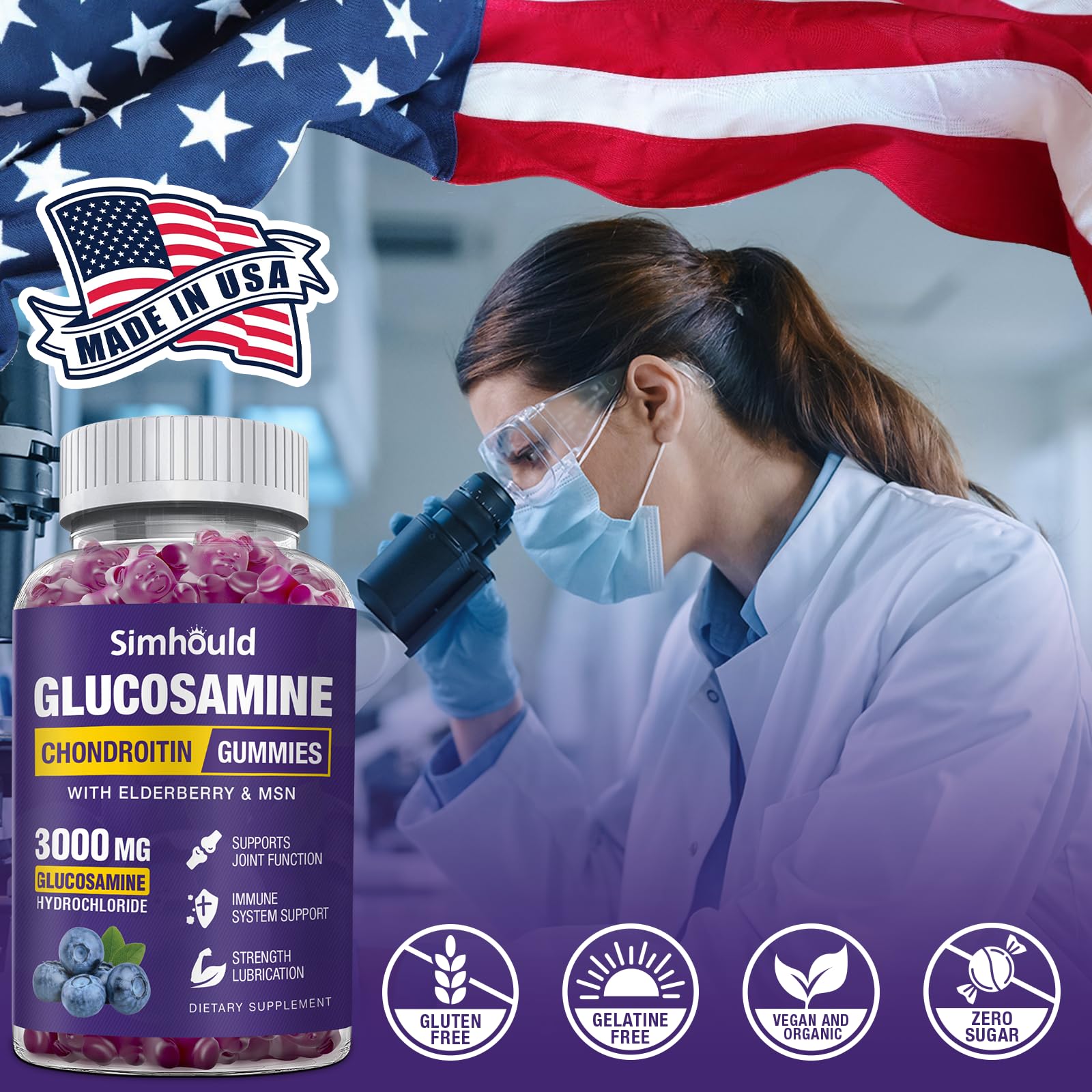 Travel-friendly Simhould bottle designed for daily joint support on the go.