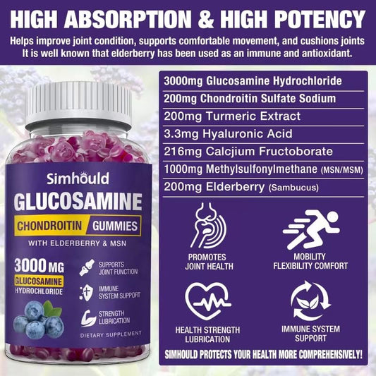 Simhould two-pack display gummies showing convenient daily joint support