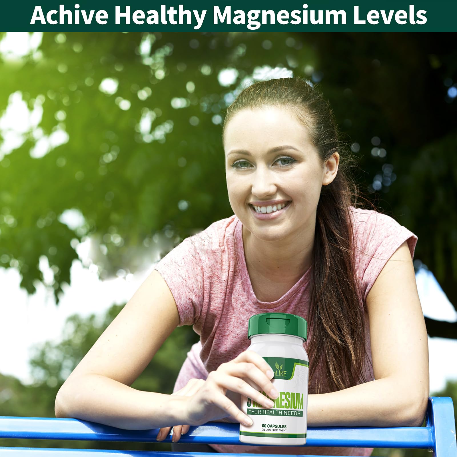 Simlike capsules on table ready for daily magnesium support