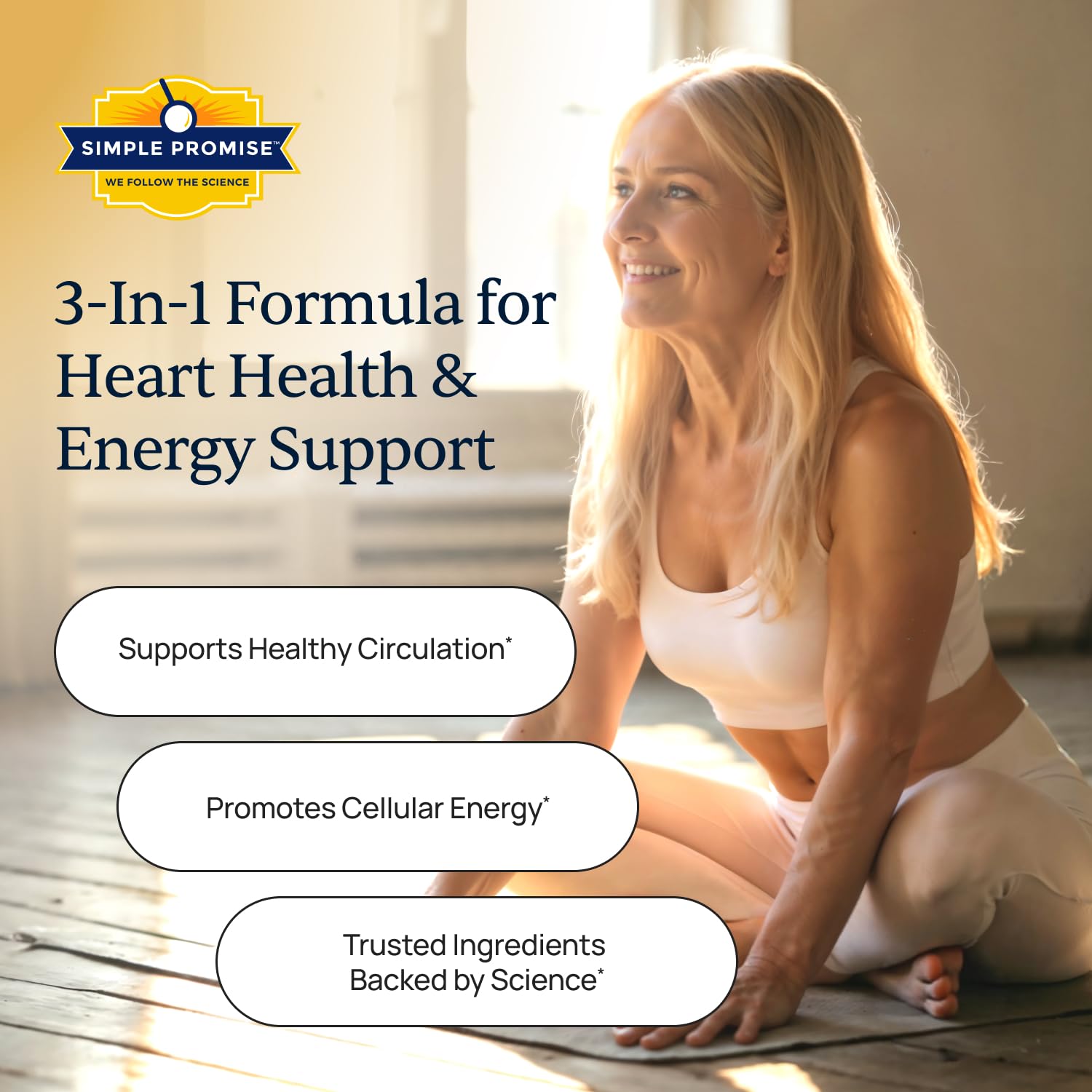 Simple Promise CardioClear7 capsules ready for daily use.