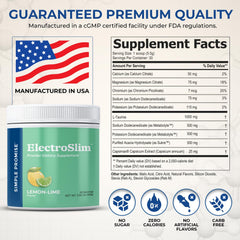 Simple Promise ElectroSlim label highlights no sugar and essential electrolytes.